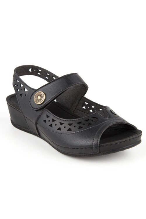 Siyah Kadın Topuklu Sandalet 31130 Terra Z