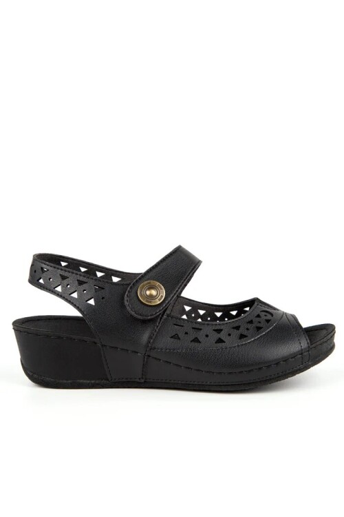 Siyah Kadın Topuklu Sandalet 31130 Terra Z