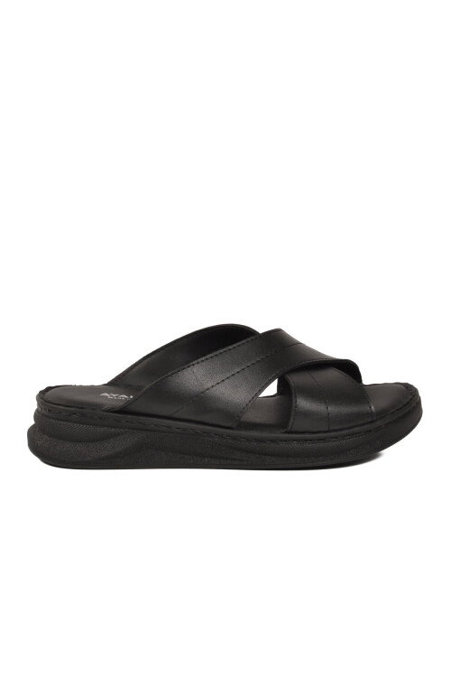 Siyah Yumuşak Tabanlı Çapraz Bantlı Kadın Terlik 492148 Z