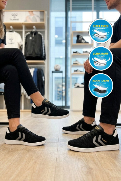 Siyah Bağcıklı Hafif Esnek Unisex Spor Ayakkabı 900835 Hml Perfect