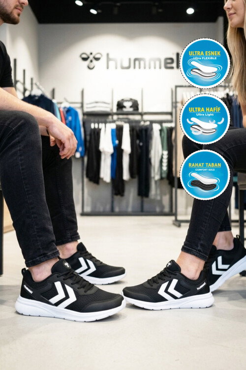 Siyah Fileli Hafif Esnek Unisex Spor Ayakkabı 900887 Hml Nency II