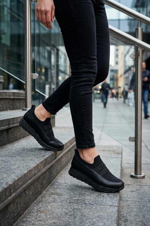 Siyah Kadın Hafif Casual Ayakkabı SC510 Z