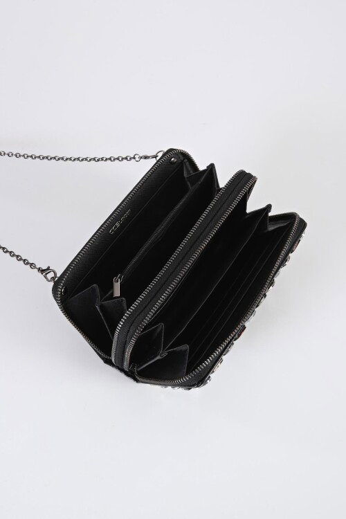 Siyah Kadın Omuz Askılı Portföy Çanta 16805