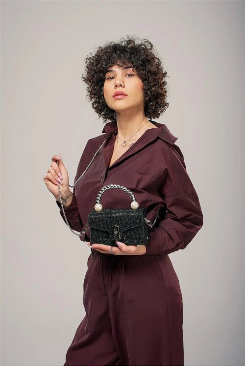 Siyah Kadın El ve Omuz Çantası 17835