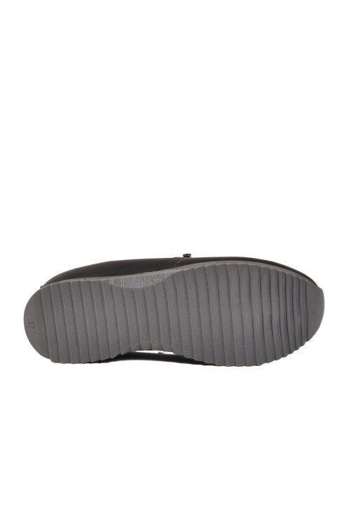 Siyah Zümrüt Lastik Bağcıklı Kadın Casual Ayakkabı 1900 Z