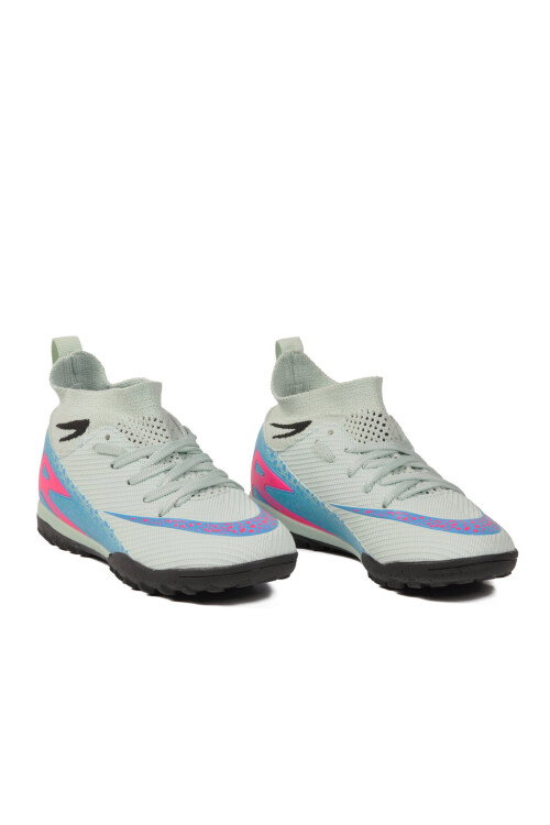 Su Yeşili Bilekten Çoraplı Çocuk Halı Saha Ayakkabısı 610 Süperfly F-P