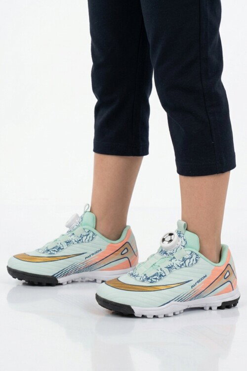 Su Yeşili Misina Bağcıklı Çocuk Halı Saha Ayakkabı 620 P