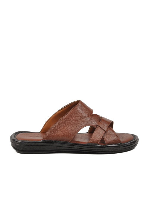 Taba Hakiki Deri Yumuşak Taban Erkek Terlik 8521 M