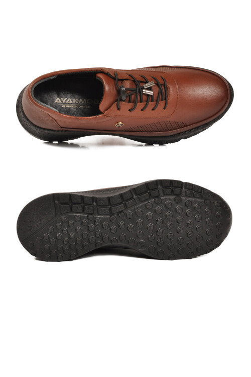 Taba Hakiki Deri Ortopedik Kadın Casual Ayakkabı 690 Z