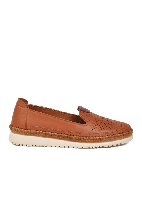 Taba Hakiki Deri Ortopedik Kadın Casual Ayakkabı 700 Z