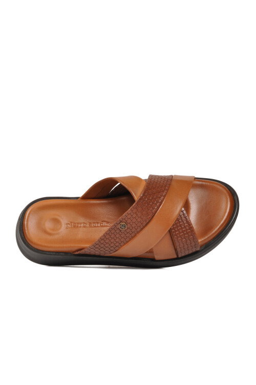 Taba Hakiki Deri Erkek Terlik PC-7336 M