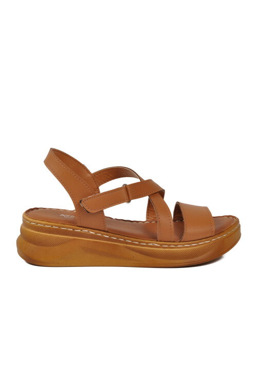 Taba Yumuşak Tabanlı Kadın Topuklu Sandalet 492123 Z
