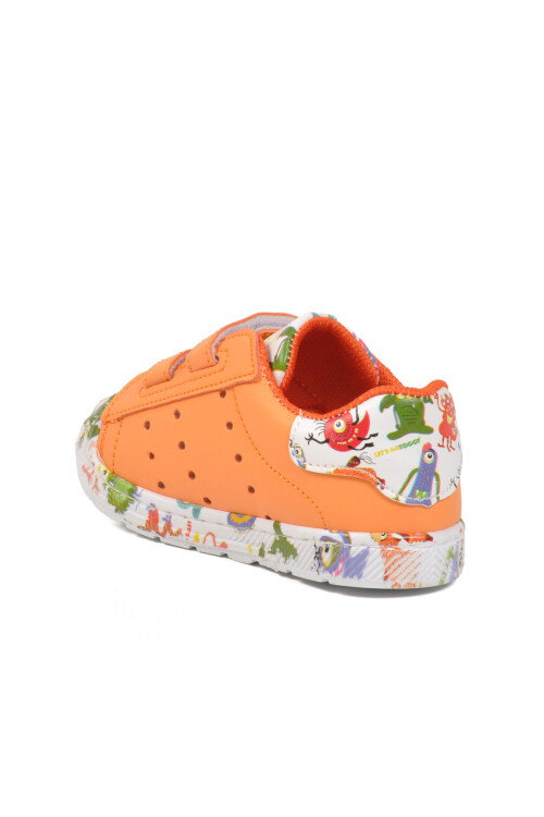 Turuncu Cırtlı Hafif Bebek Spor Ayakkabı BN-30965 B