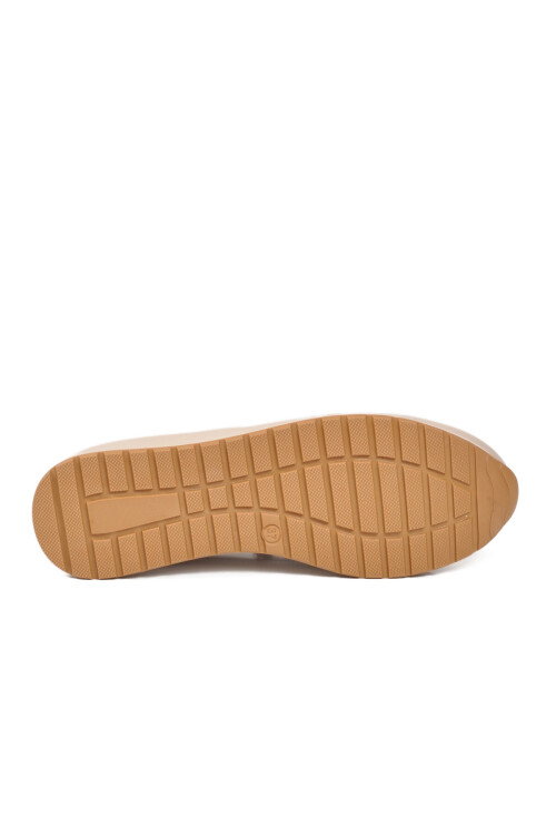 Bej Hafif Lastik Bağcıklı Kadın Casual Ayakkabı BD-034 Z