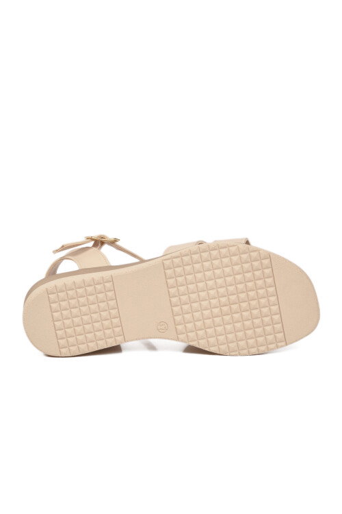 Bej Kadın Topuklu Sandalet 35394 Z