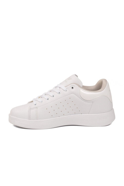 Beyaz Bağcıklı Hafif Unisex Cilt Spor Ayakkabı Costa G