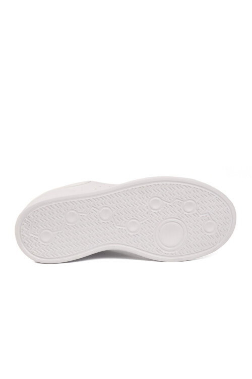 Beyaz Bağcıklı Hafif Unisex Cilt Spor Ayakkabı Costa G