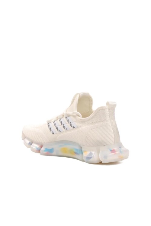 White Mesh Lightweight Flexible Mens Sneakers 23Y591-1 M