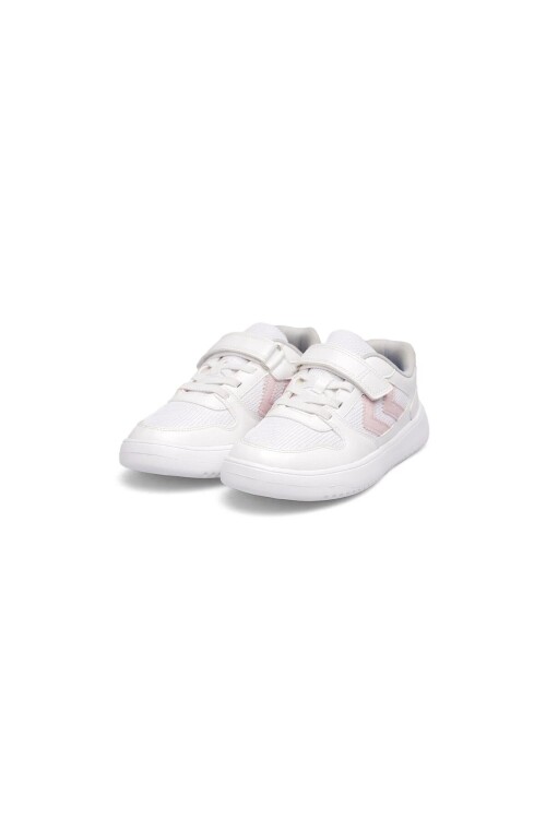 Beyaz-Pembe Cırtlı Fileli Hafif Kız Çocuk Spor Ayakkabı 900866 Hml Kayno SM. Jr.
