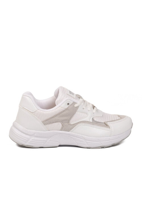 Beyaz Bağcıklı Unisex Spor Ayakkabı 304 G