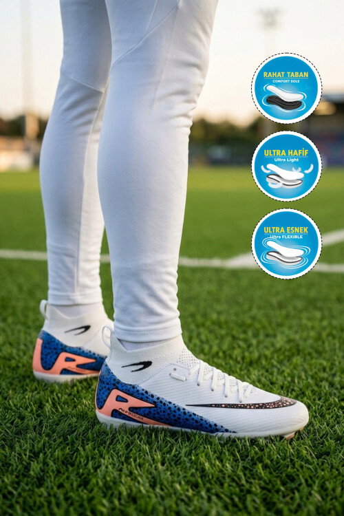 Beyaz Siyah Çoraplı Erkek Krampon 610 Süperfly M
