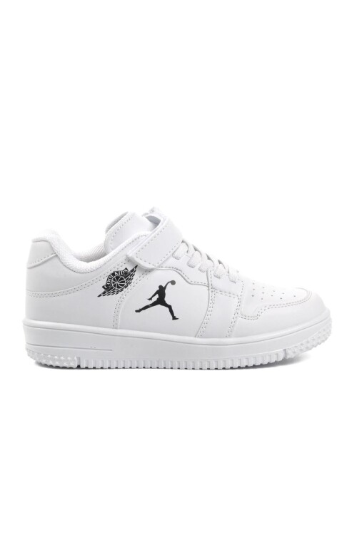 Beyaz Cırtlı Erkek Çocuk Sneaker Haykat Kısa F