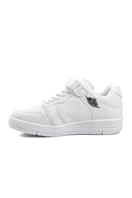 Beyaz Cırtlı Erkek Çocuk Sneaker Haykat Kısa F