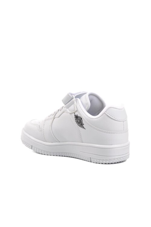 Beyaz Cırtlı Erkek Çocuk Sneaker Haykat Kısa F