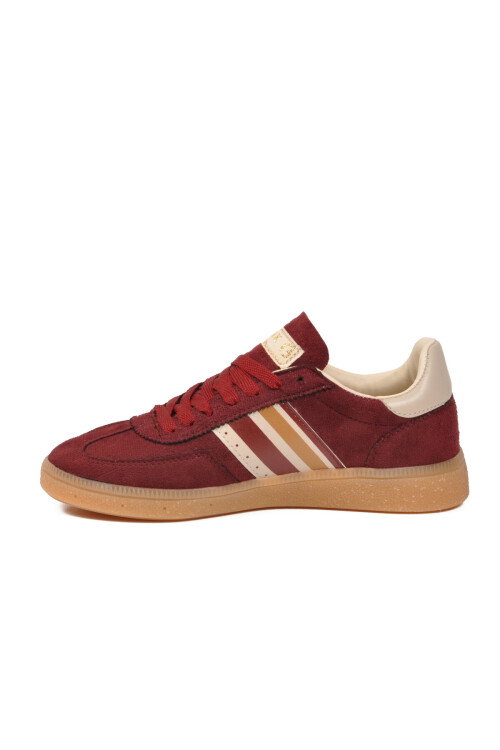 Bordo Bağcıklı Esnek Unisex Spor Ayakkabı 015 G