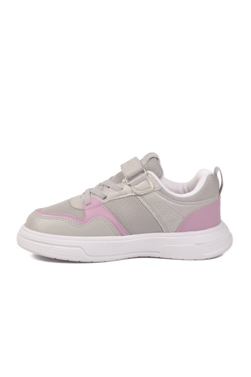 Buz Lila Cırtlı Fileli Hafif Unisex Çocuk Spor Ayakkabı 026 F