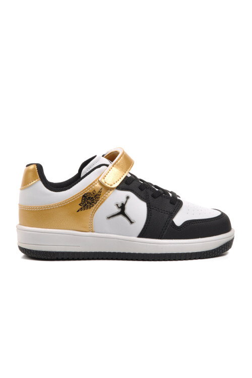 Gold Cırtlı Erkek Çocuk Sneaker Haykat Kısa F