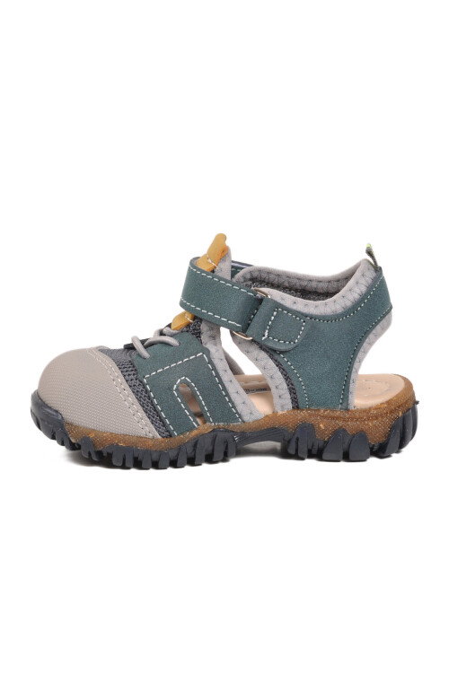 Mavi Hardal Cırtlı Ortopedik Bebek Sandalet 26A78 B