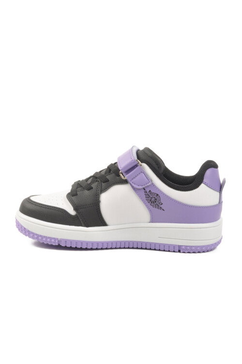 Mor Cırtlı Erkek Çocuk Sneaker Haykat Kısa F