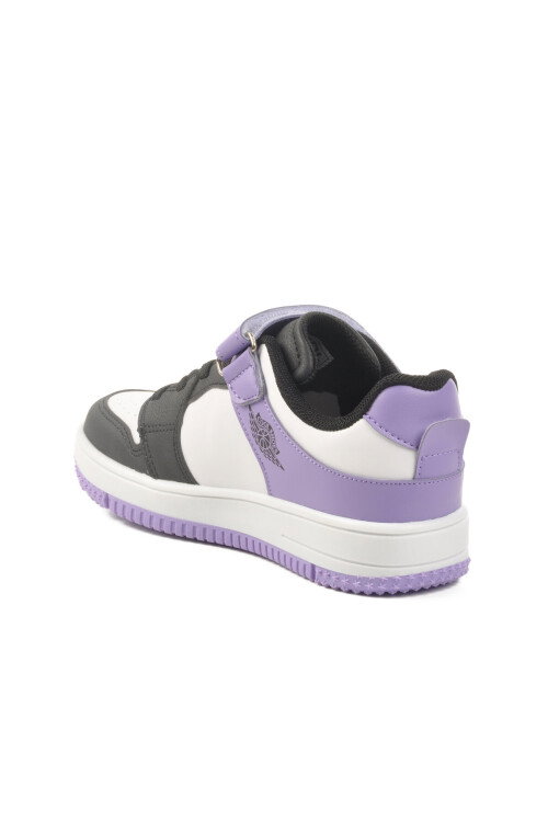 Mor Cırtlı Erkek Çocuk Sneaker Haykat Kısa F