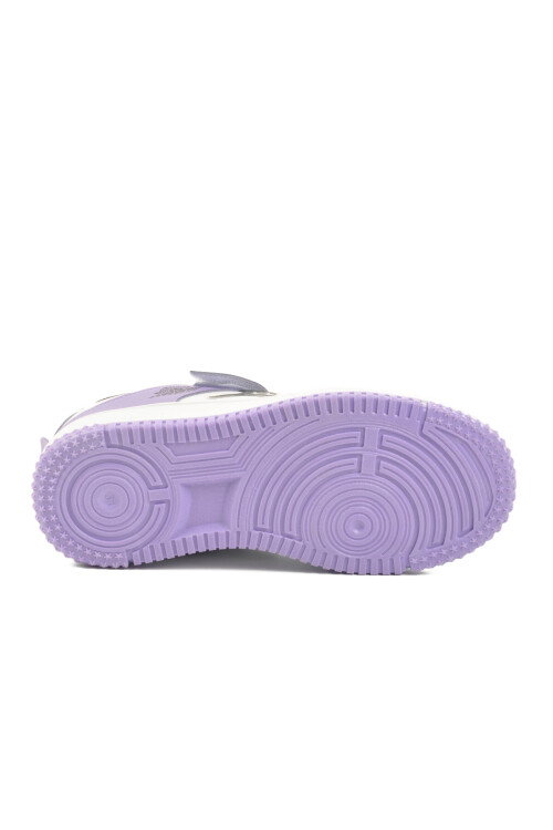 Mor Cırtlı Erkek Çocuk Sneaker Haykat Kısa F