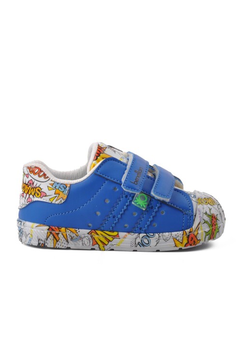 Saks Mavi Polyester Karışımlı Bebek Spor Ayakkabı BN-30965 B