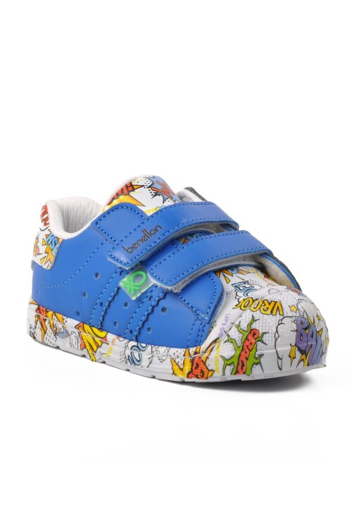 Saks Mavi Polyester Karışımlı Bebek Spor Ayakkabı BN-30965 B