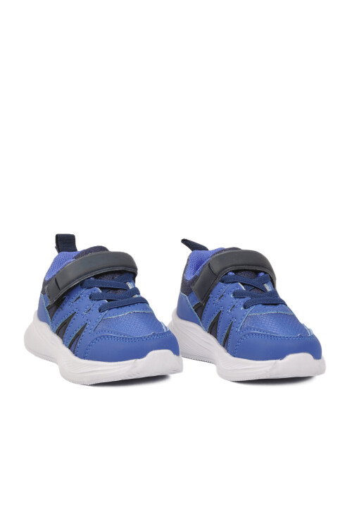 Saks Mavi Cırtlı Hafif Kız Bebek Spor Ayakkabı 26Y905 B