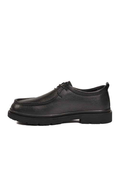 Black Genuine Leather Mens Casual Shoes 1005 M