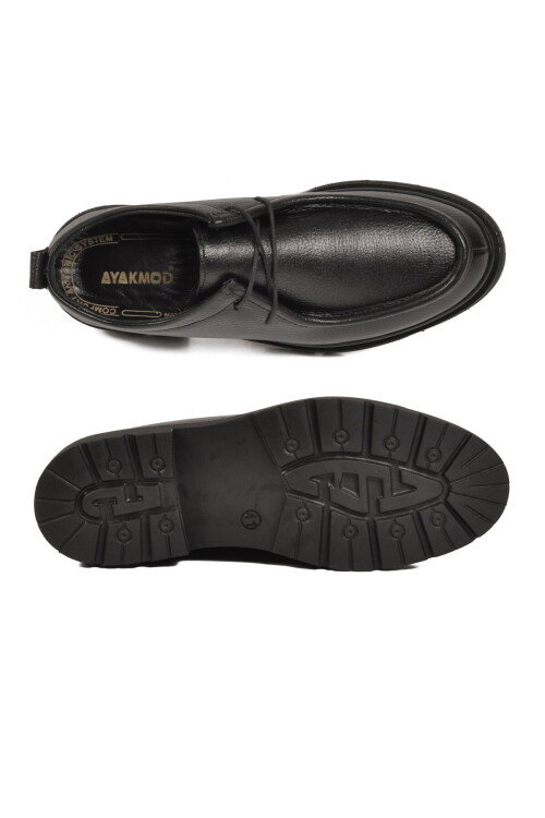 Black Genuine Leather Mens Casual Shoes 1005 M