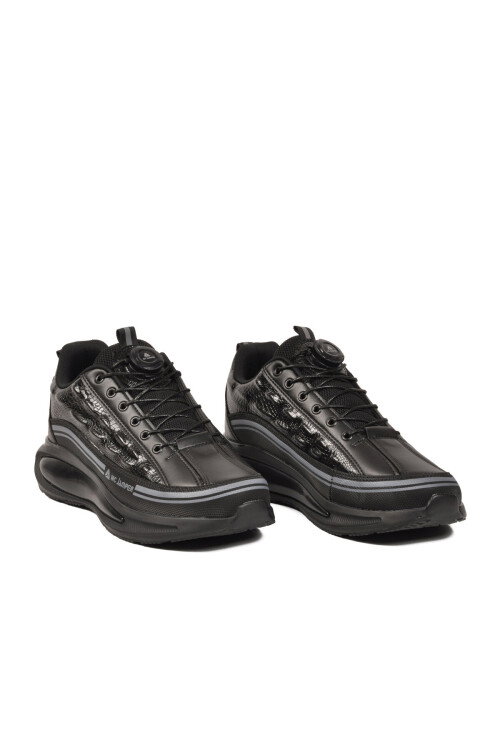 Siyah Memory Foam Misina Bağcıklı Erkek Sneaker 2250 M