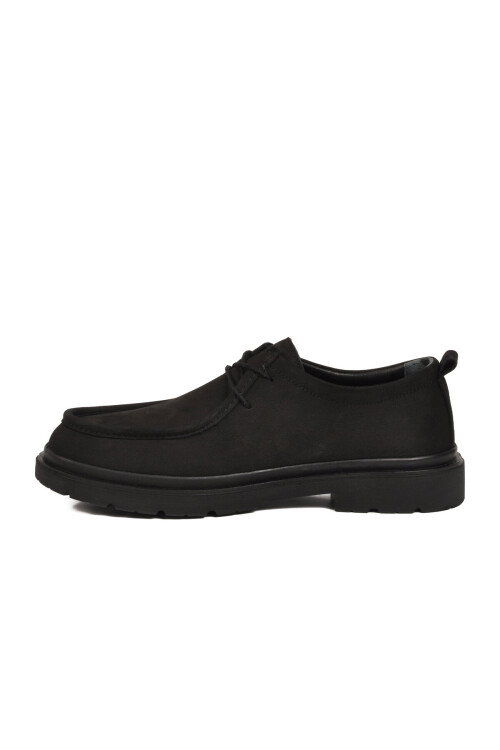 Black Nubuck Genuine Leather Mens Casual Shoes 1005 M