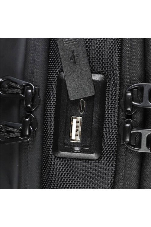 Siyah-Siyah Unisex Çapraz Sırt Çanta 31304