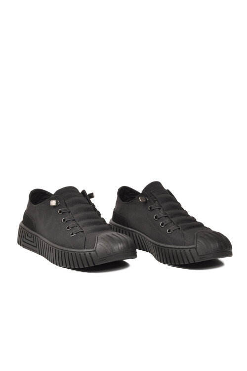 Black Textile Memory Foam Mens Sneakers Vigor G
