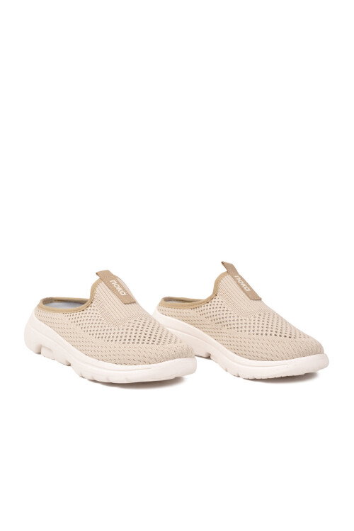 Bej Fileli Hafif Unisex Terlik Nina G
