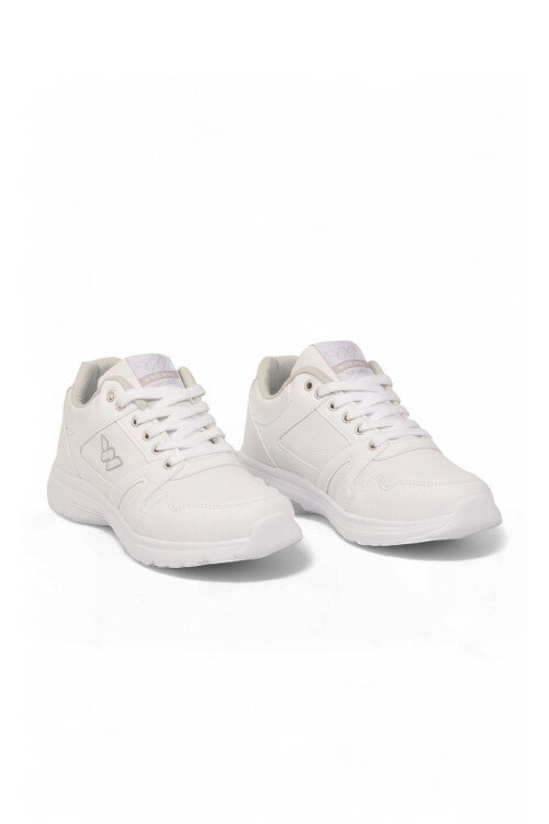 Bağcıklı Hafif Rahat Unisex Beyaz Yürüyüş ve Spor Ayakkabı Sneaker Core 020 G