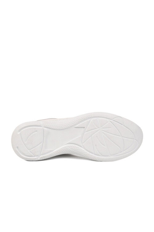 Beyaz Hakiki Deri Hafızalı Taban Lastik Bağcıklı Kadın Casual Ayakkabı Sneaker 8439 Z