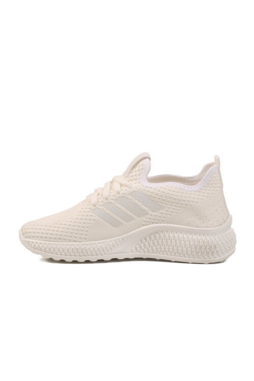 Unisex Beyaz Triko Sneaker Hafif Nefes Alan Esnek Yürüyüş Ayakkabısı Vene G