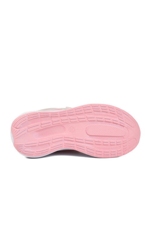 Buz-Pembe Cırtlı Fileli Hafif Kız Çocuk Spor Ayakkabı 755 F