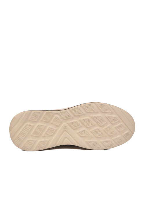 Ekru Hakiki Deri Erkek Sneaker Konforlu Hafızalı Taban Casual Ayakkabı M692 M